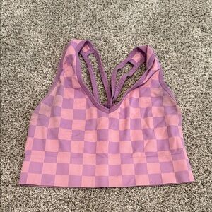 Colsie Purple and Pink Checkered Bra